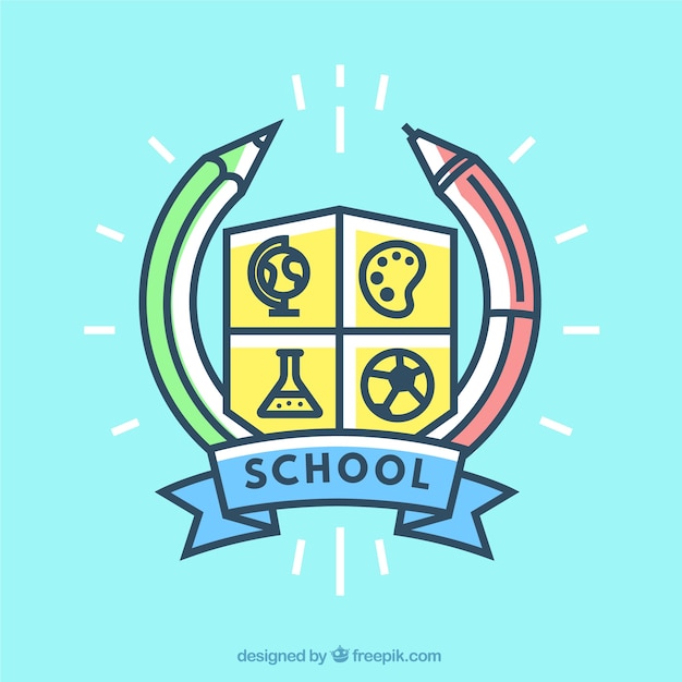 Mooie de school badge