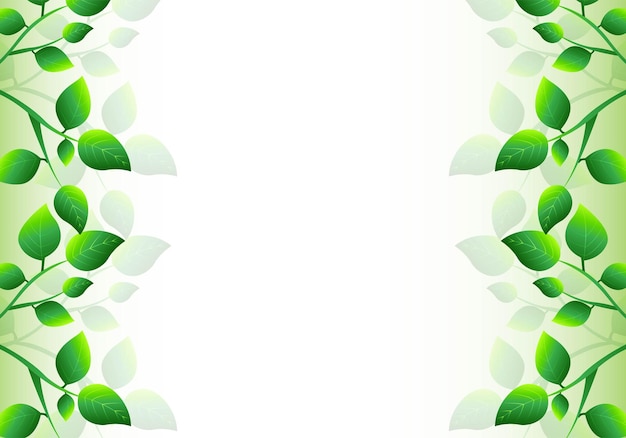 Gratis vector mooie decoratieve groene bladerenachtergrond