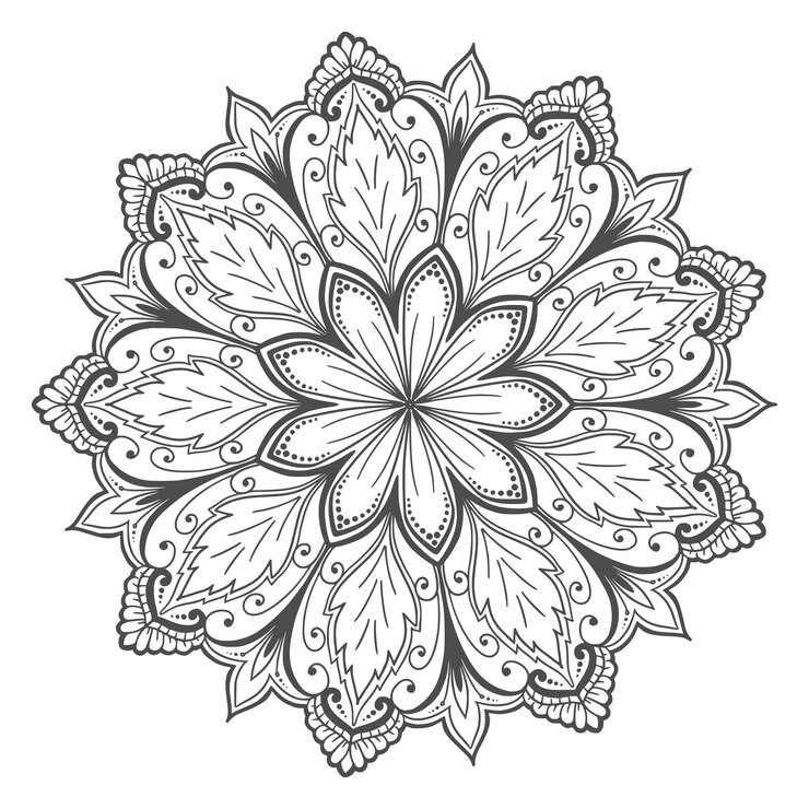 Gratis Vector mooie decoratieve mandala achtergrond
