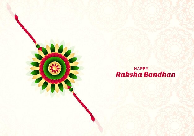 Mooie decoratieve rakhi voor het ontwerp van de Indiase festival raksha bandhan-kaart
