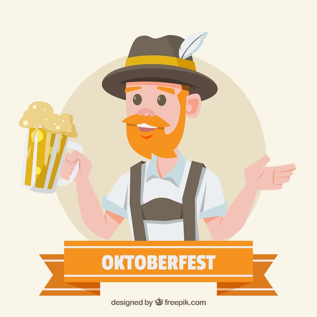 Gratis vector mooie duitse achtergrond met bier