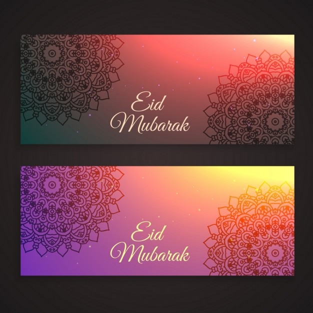 Mooie eid festival banners