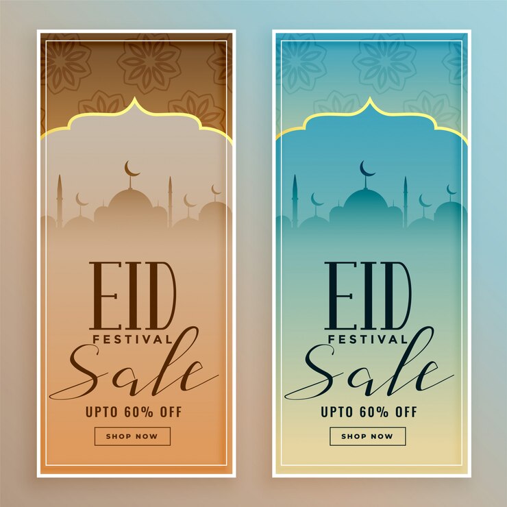 Gratis Vector mooie eid festival verkoop islamitische banner