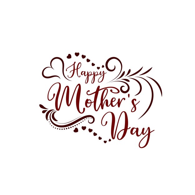 Mooie elegante Happy Mothers day tekst ontwerp achtergrond