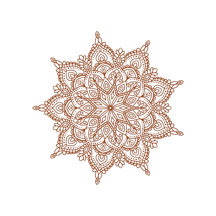 Gratis Vector mooie etnische mandala-ontwerp achtergrond
