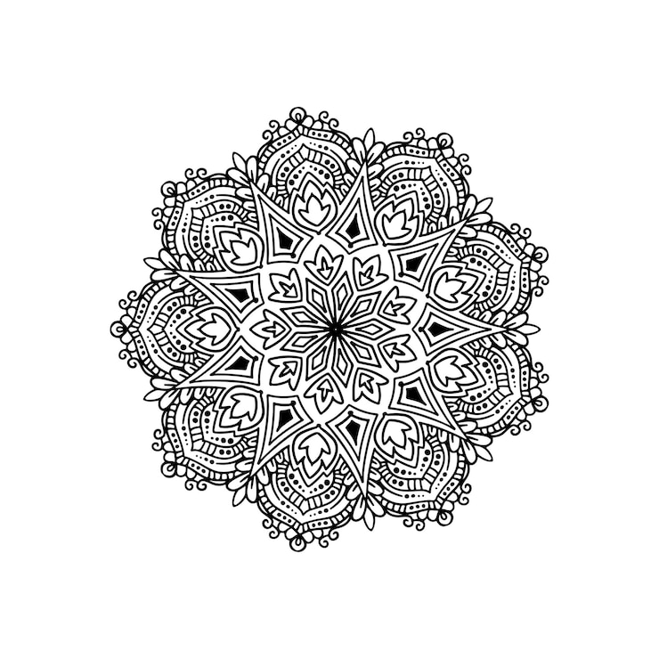 Gratis Vector mooie etnische mandala-ontwerp achtergrond