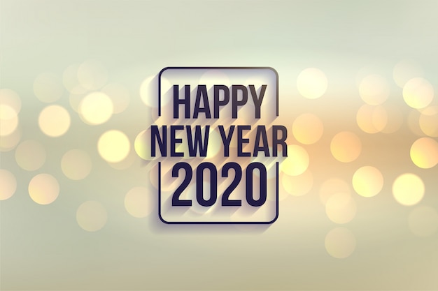 Mooie gelukkige nieuwe achtergrond van de jaar 2020 bokeh stijl