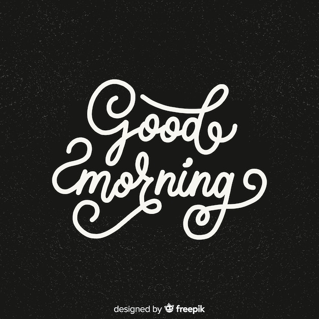 Gratis vector mooie goedemorgen belettering achtergrond