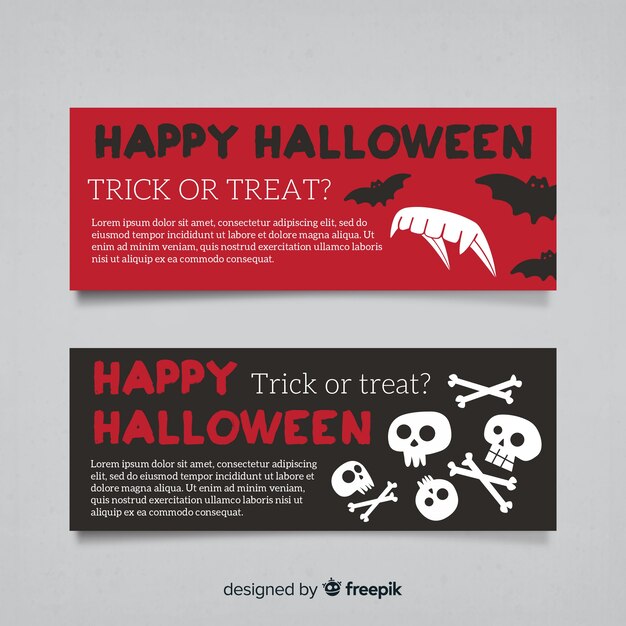 Mooie halloween-banners