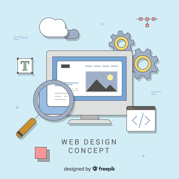 Mooie hand getrokken web ontwerpconcept