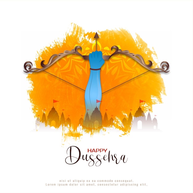 Gratis vector mooie happy dussehra indiase culturele festival viering achtergrond