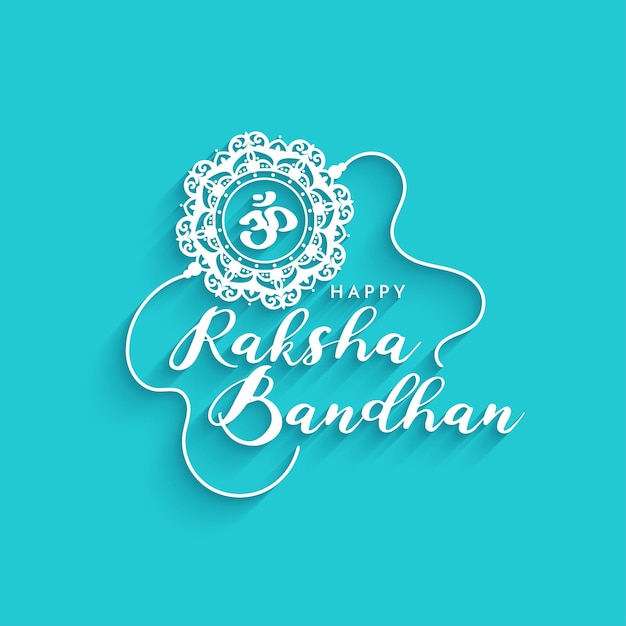 Mooie Happy Raksha bandhan tekstontwerp achtergrond