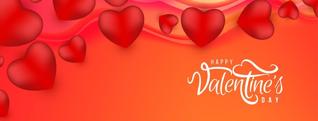 Gratis vector mooie happy valentine's day banner