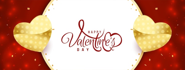 Mooie happy valentines day elegante banner ontwerp vector