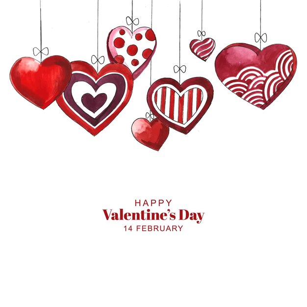 Mooie hart Valentijnsdag wenskaart vakantie achtergrond