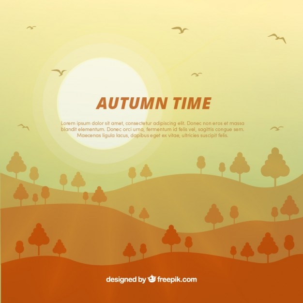 Gratis vector mooie herfst achtergrond