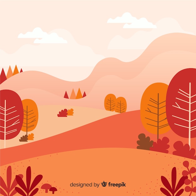 Gratis vector mooie herfst achtergrond