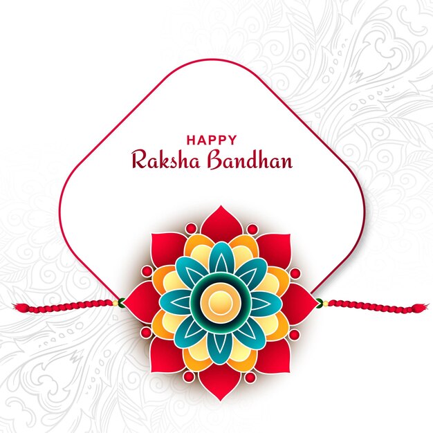 Mooie hindoe traditionele raksha bandhan festivalkaart achtergrond