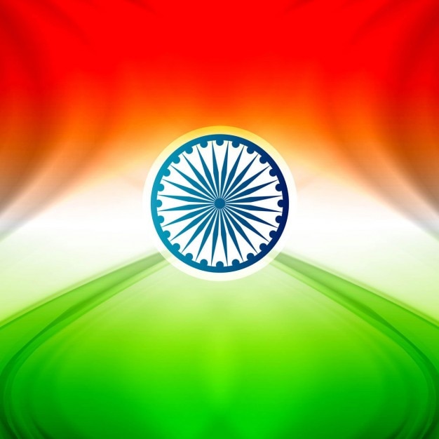 Gratis vector mooie indische vlag kaart