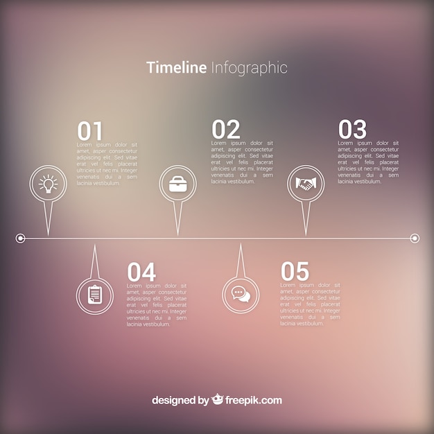 Mooie infographic met vage achtergrond