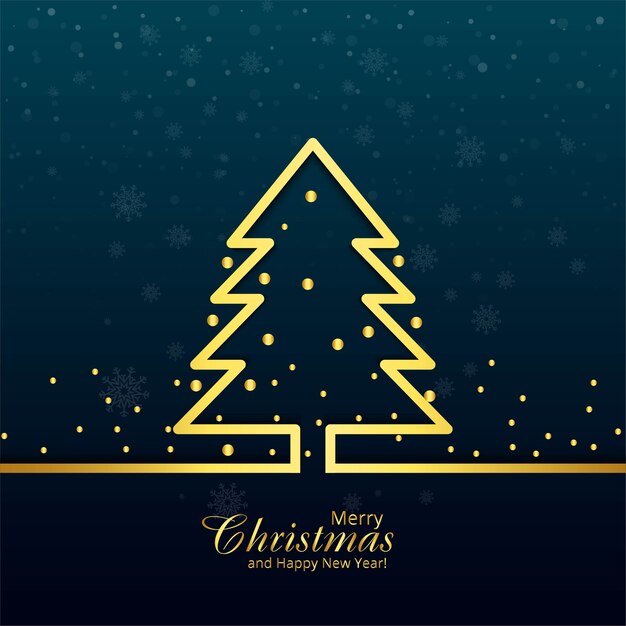 Gratis vector mooie kerstboom kaart