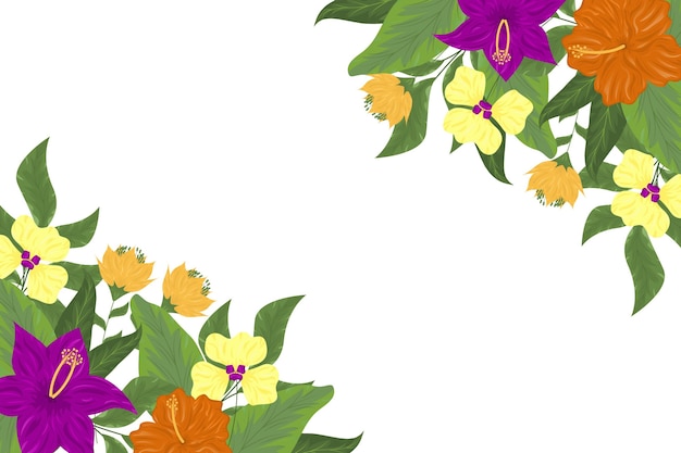 Gratis vector mooie kleurrijke bloemenachtergrond