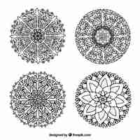 Gratis vector mooie mandala collectie