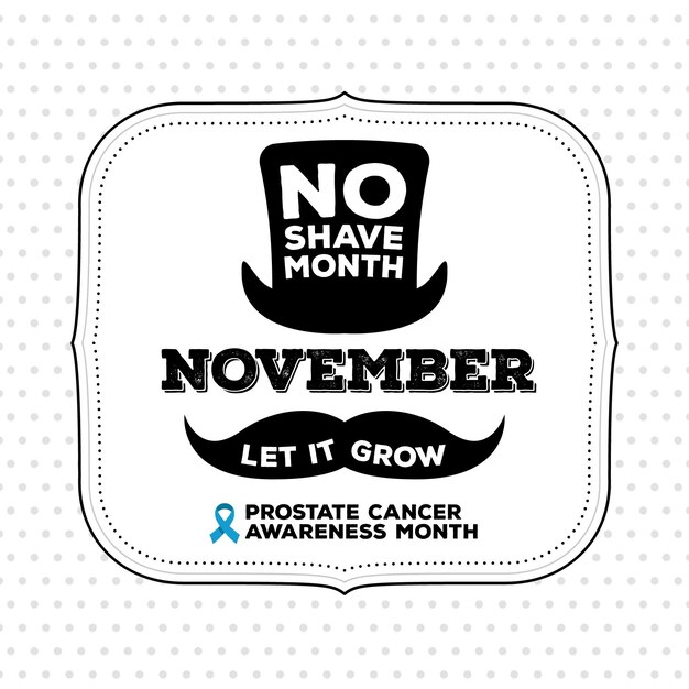 Mooie movember-compositie met plat ontwerp