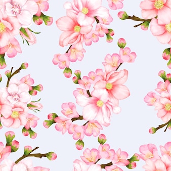 Mooie naadloze patroon kersenbloesem bloem