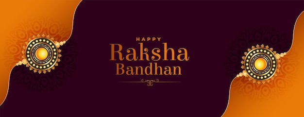 Mooie raksha bandhan-banner met realistische rakhi