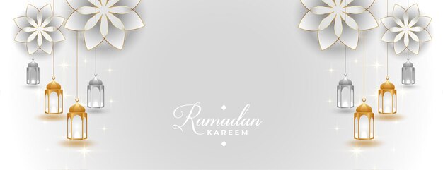 Mooie ramadan kareem-banner in arabische islamitische stijl