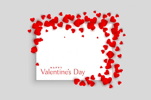 Mooie rode harten Valentijnsdag frame ontwerp