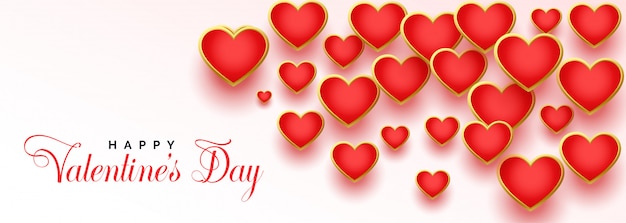 Mooie rode harten voor gelukkige Valentijnsdag