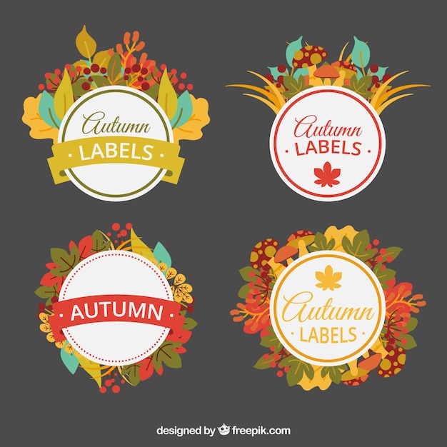 Mooie stickers van de herfst details