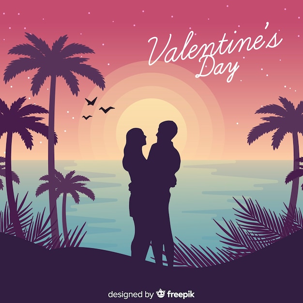 Gratis vector mooie valentijnsdag achtergrond