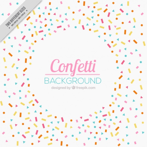 Gratis vector mooie viering achtergrond met confetti