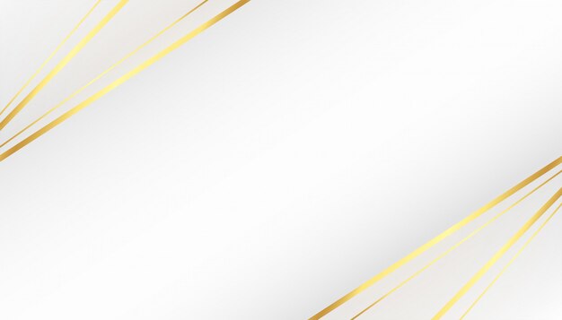 Mooie witte achtergrond met gouden lijnenvormen
