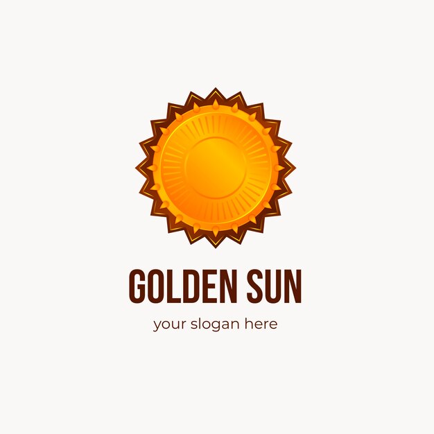 Mooie zon logo sjabloonontwerp