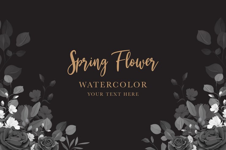 Gratis Vector mooie zwarte rozen achtergrond en frame design