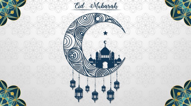 Moslim festival Eid Mubarak achtergrond