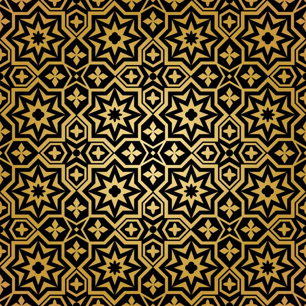 Moslim naadloos patroon. Achtergrond ornament, islamitisch abstract ontwerp, versiering versiering, vector illustratie