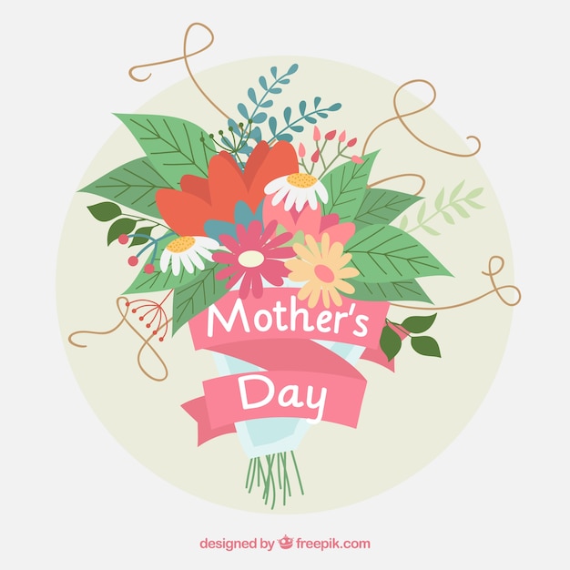 Mother&#39;s Day achtergrond met een boeket