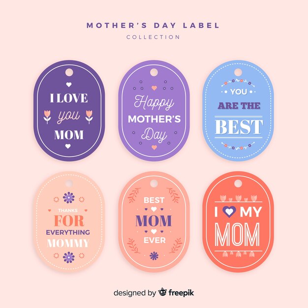 Mother&#39;s day labelverzameling