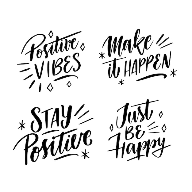 Gratis vector motiverende belettering collectie