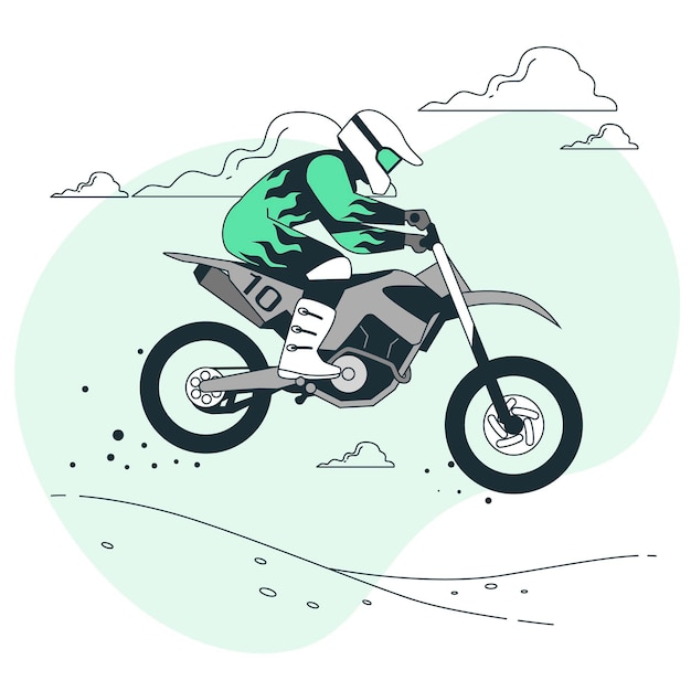 Gratis vector motocross concept illustratie
