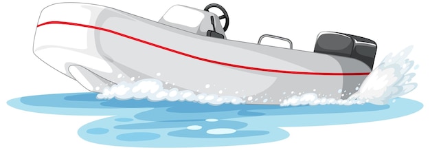 Gratis vector motorboot of speedboot op het water