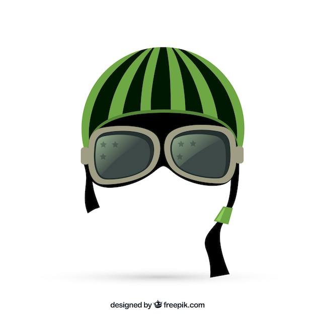 Gratis vector motorfiets helm met bril