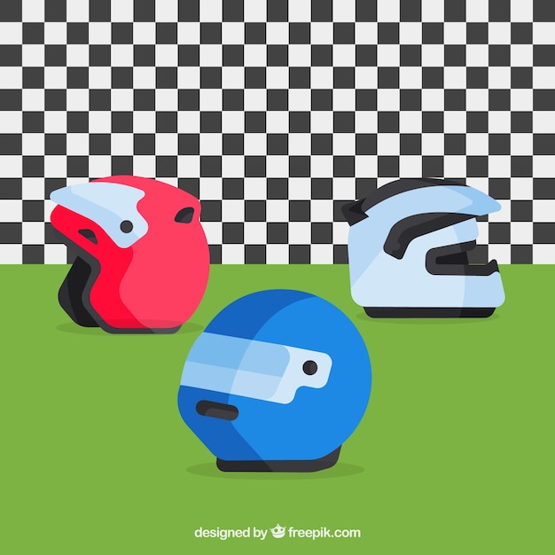 Gratis vector motorhelm set