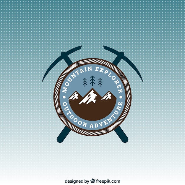 Gratis vector mountain avontuur logo