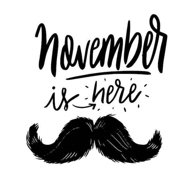 Movember achtergrond met belettering